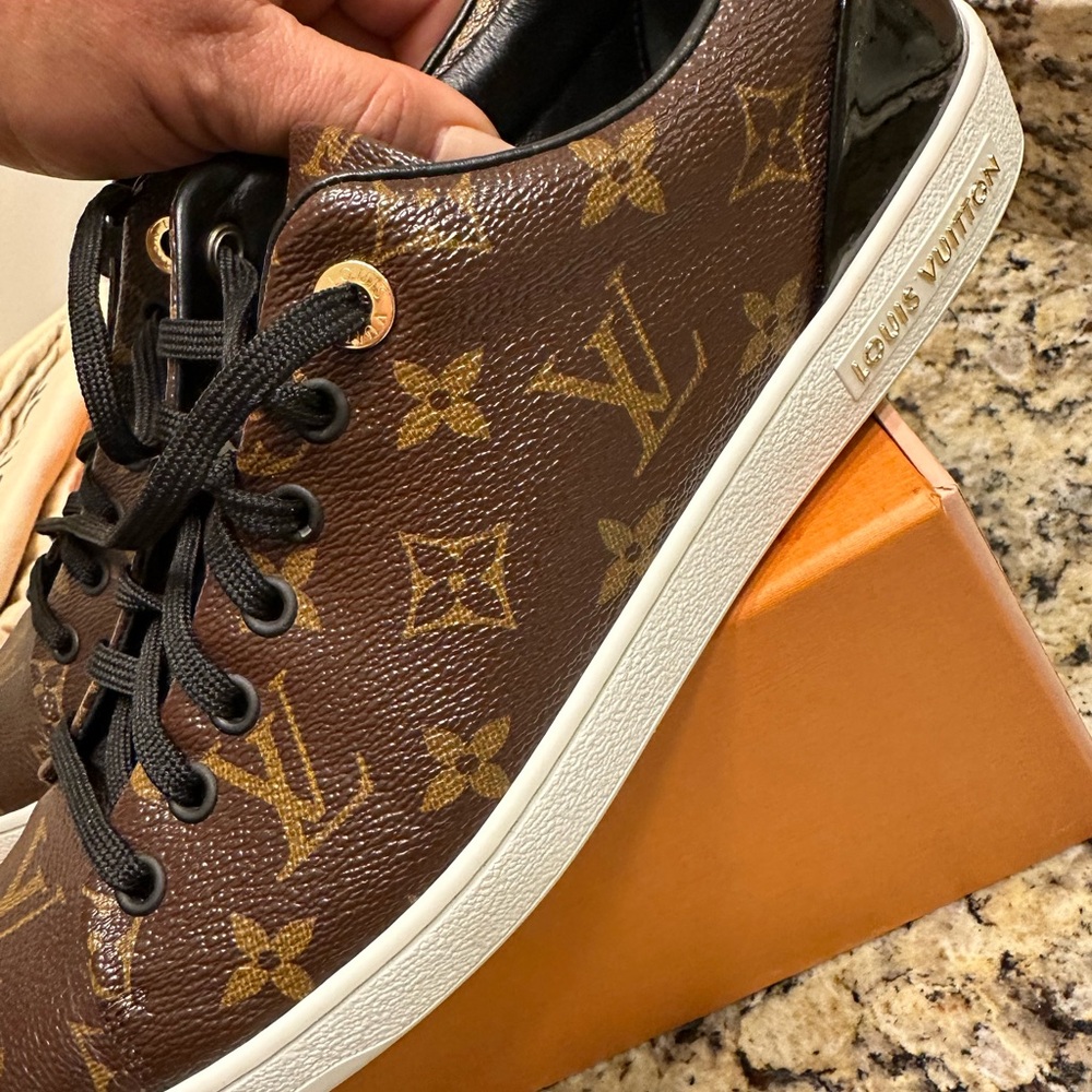 Louis Vuitton Brown Monogram Sneakers - Picture 4 of 10